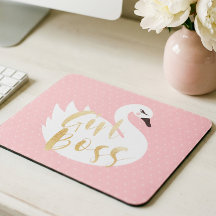 Modern Girl Boss Swan Feminine Desk Accessory