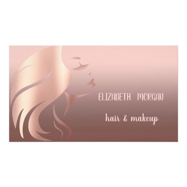 Modern Girl Face Silhouette ,Makeup Photo Print (Front)