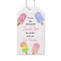 Modern Girl Popsicle You're The Coolest Birthday Gift Tags
