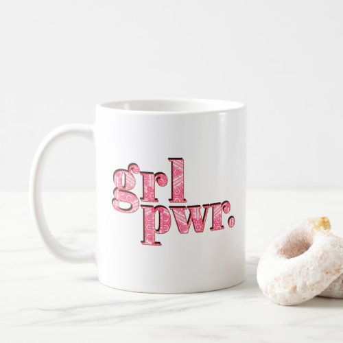 Modern Girl Power Feminist Custom Name Coffee Mug