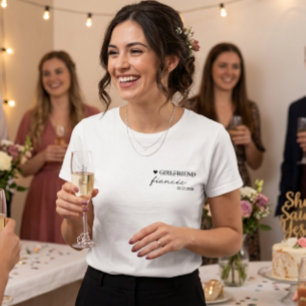 Modern Girlfriend to Fiancee Engagement Gift Tri-Blend Shirt