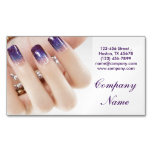 Modern Girly Beauty Ombre Nail Artist Nail Salon Magnetic Business Card at Zazzle