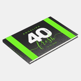 Modern Girly Bright Green 40 and Fresh