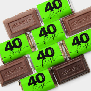 Modern Girly Bright Green 40 and Fresh Hershey's Miniatures