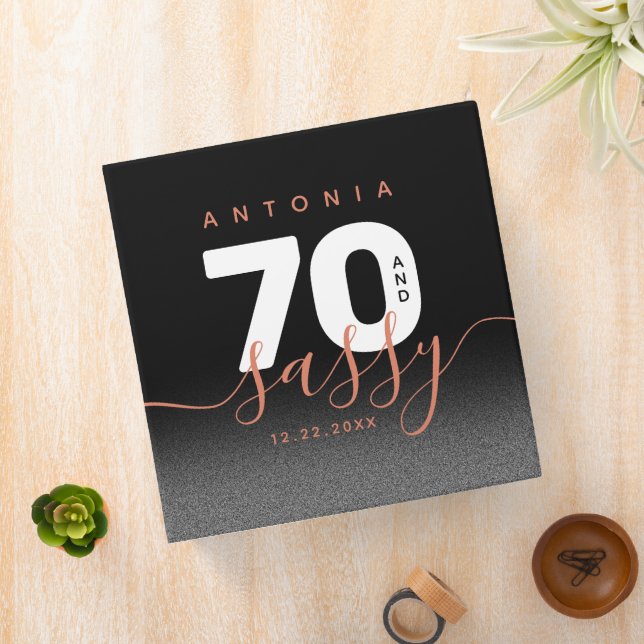 Modern Girly Copper 70 and Sassy 3 Ring Binder (In Situ)