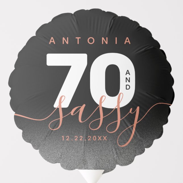 Modern Girly Copper 70 and Sassy Balloon (Front)