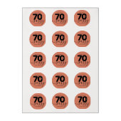 Modern Girly Copper 70 and Sassy Edible Frosting Rounds (Sheet)