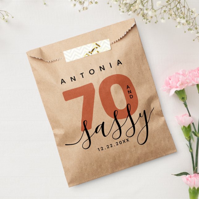 Modern Girly Copper 70 and Sassy Favor Bag (Sealed)