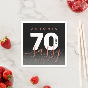 Modern Girly Copper 70 and Sassy Napkins