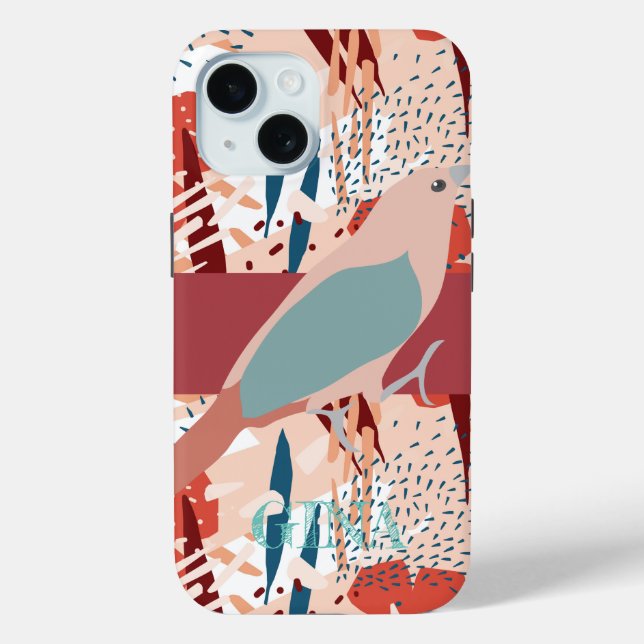 Modern Girly Cute Personalized Case-Mate iPhone Case (Back)