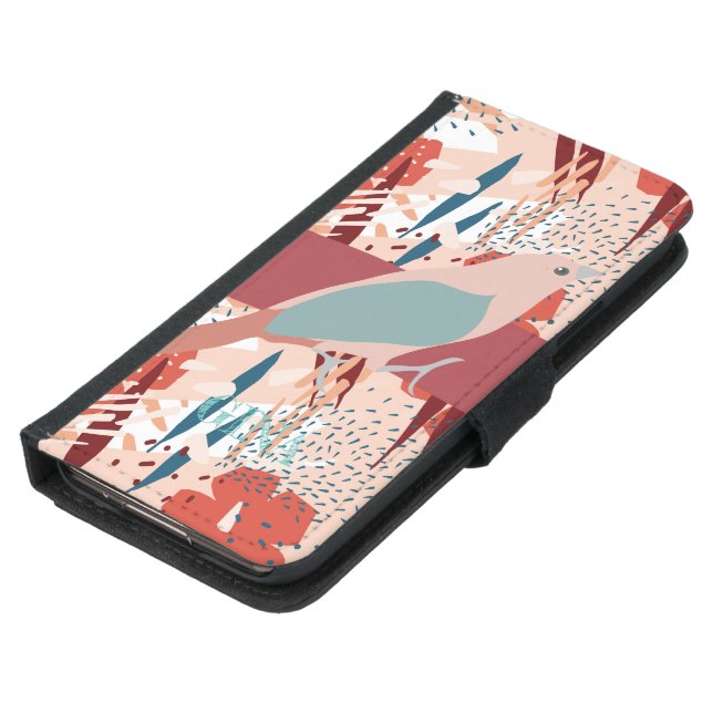 Modern Girly Cute Personalized Samsung Galaxy Wallet Case (Bottom)