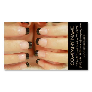modern girly fashion beauty SPA nail salon Business Card Magnet