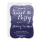 Modern girly faux navy blue glitter ombre Sweet 16
