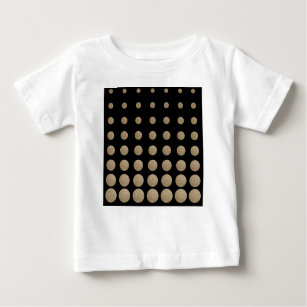 modern girly geometric black gold polka dots baby T-Shirt