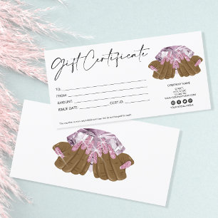 modern girly gift card nails diamond