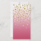 Modern Girly gold glitter confetti Pink Gradient (Front)