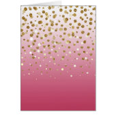 Modern Girly gold glitter confetti Pink Gradient (Front)