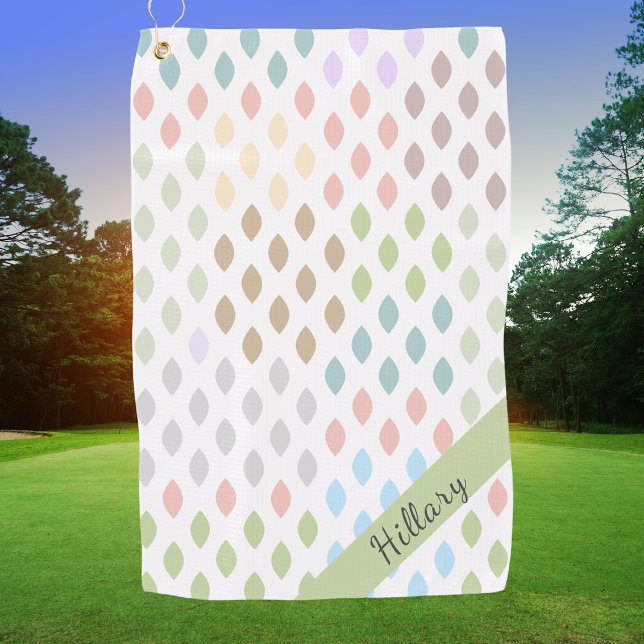 Modern Girly Golfer Pro Golf Towel (Creator Uploaded)