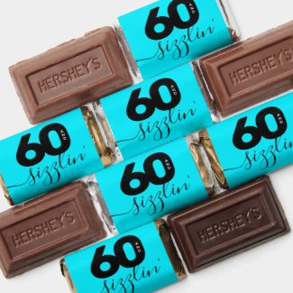 Modern Girly Ice Blue 60 and Sizzling Hershey's Miniatures