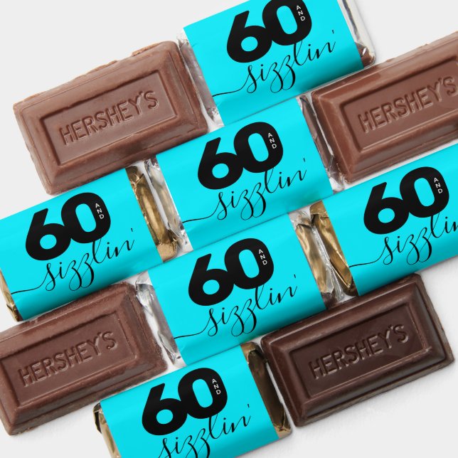 Modern Girly Ice Blue 60 and Sizzling Hershey's Miniatures (Assorted)