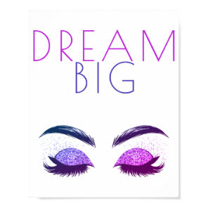 Modern girly inspiring motivational quote white poster
