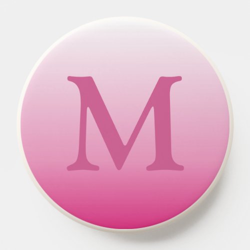 modern girly minimal dusty rose pink monogram PopSocket