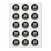 Modern Girly Mint Green 20 and Trendy Edible Frosting Rounds (Sheet)