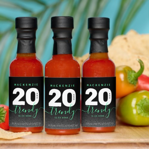 Modern Girly Mint Green 20 and Trendy Hot Sauces