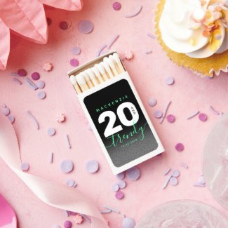 Modern Girly Mint Green 20 and Trendy