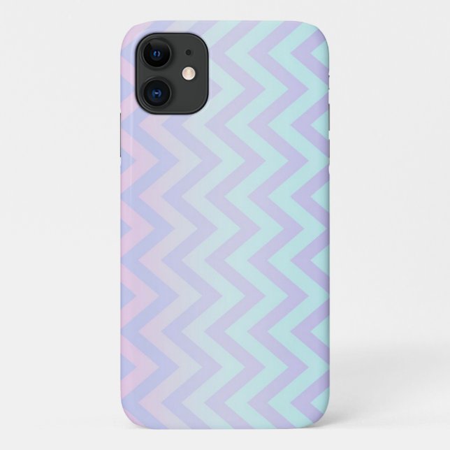 Modern Girly Ombre Zigzag Chevron Pattern Case-Mate iPhone Case (Back)