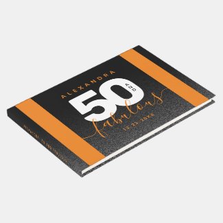 Modern Girly Orange 50 and Fabulous