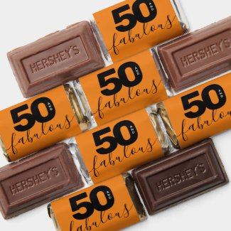 Modern Girly Orange 50 and Fabulous