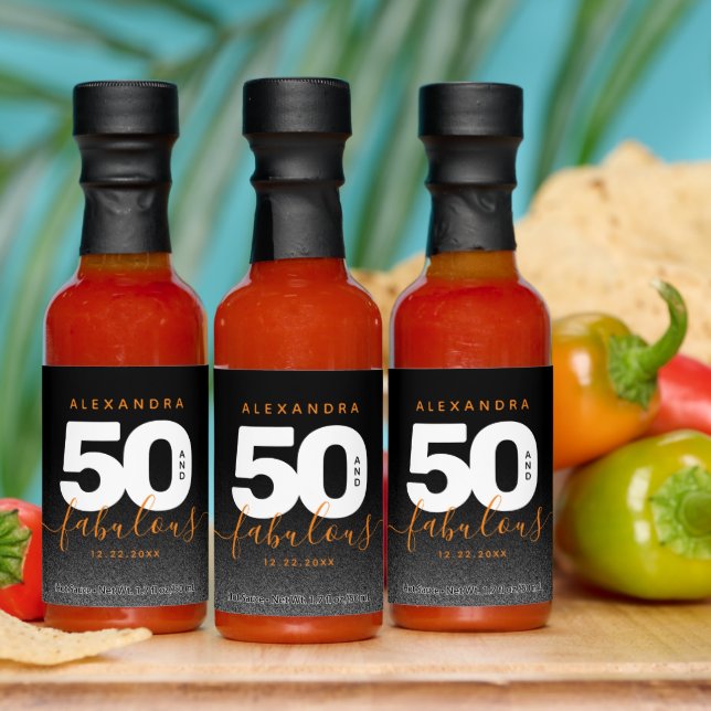 Modern Girly Orange 50 and Fabulous Hot Sauces (Multi)