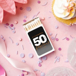 Modern Girly Orange 50 and Fabulous