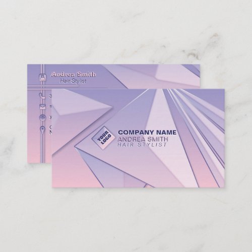 Modern Girly Pastel Gradient Social Icons QR Code Business Card