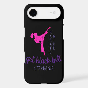 Modern Girly Pink Silhouette Martial Arts Karate iPhone 17 Air Case