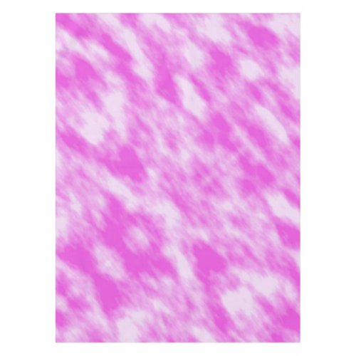 Modern girly pink white abstract tie dye tablecloth