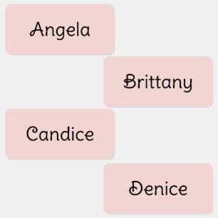 Modern Girly Print Style Text Blush Kids' Labels