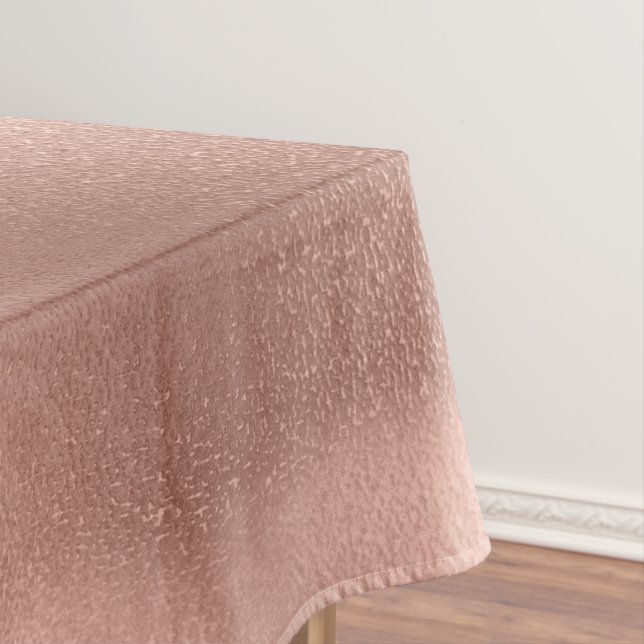 Modern Girly Rose Gold Blush Pink Geometric Tablecloth (In Situ)