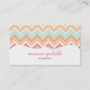Modern Girly Trendy Aztec Print Personalized Business Card