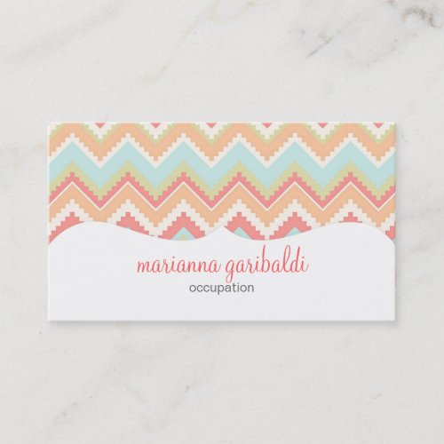 Modern Girly Trendy Aztec Print Personalized Business Cards