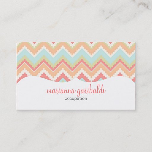Customizable Modern Girly Trendy Aztec Print Personalized Business Cards