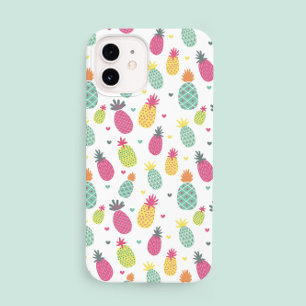 Modern Girly Tropical Pineapple Pattern Case-Mate iPhone 14 Case