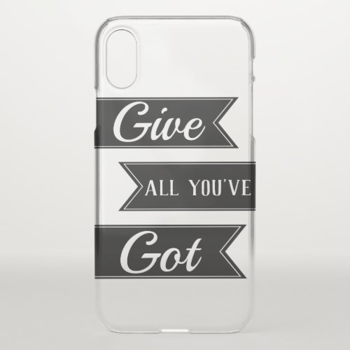 Modern Give All Youve Got Black Flags iPhone X Case