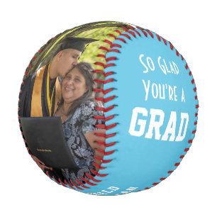 Modern GLAD GRAD 2 Photo Graduation Baseball