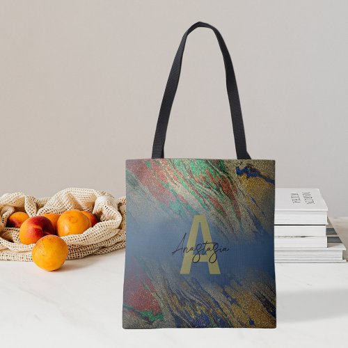 Modern Glam Abstract Chic Luxury Stylish Glitter Tote Bag