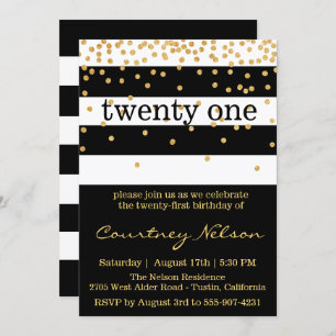 Modern Glam Birthday Invitation