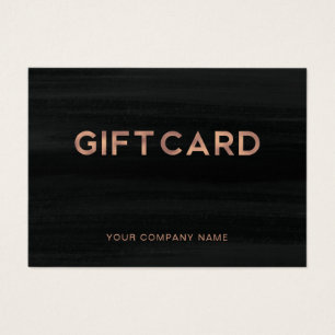Modern Glam Black and Rose Gold   Gift Card