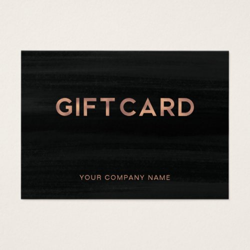 Modern Glam Black and Rose Gold  Gift Card