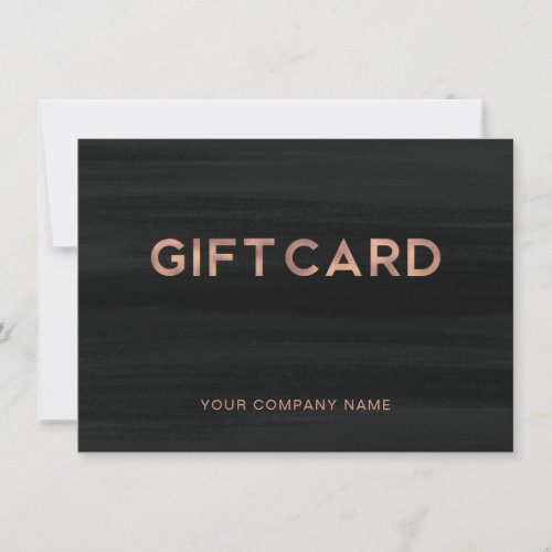 Modern Glam Black and Rose Gold  Gift Card